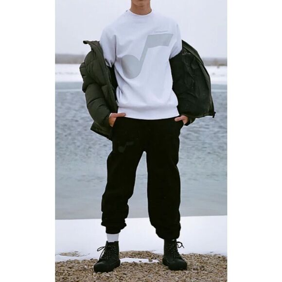 CounterPoint NBA Utah Jazz White On White Crewneck Pullover Sweatshirt Men's S - Picture 1 of 11